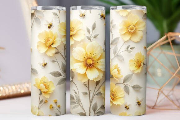 Bee Sunflower Tumbler Wrap Flower Design Review