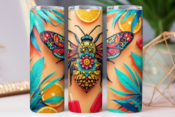 Bee Tumbler Wrap Design 20oz Skinny Png Review
