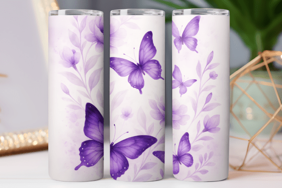 Butterfly Tumbler Art Design Wrap Skinny Review