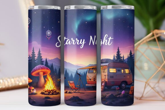 Camping Night Tumbler Wrap Design Review