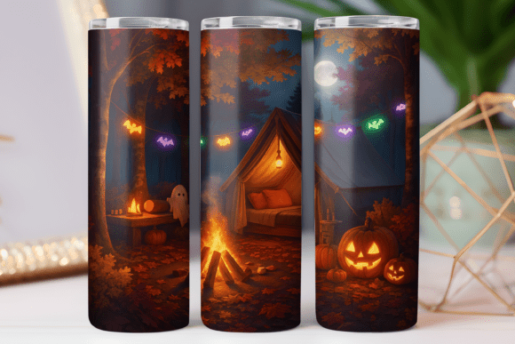 Camping Tumbler Wrap 20oz PNG Design Review