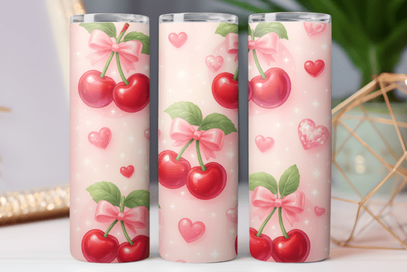 Cherry and Bow Tumbler Wrap Design Review