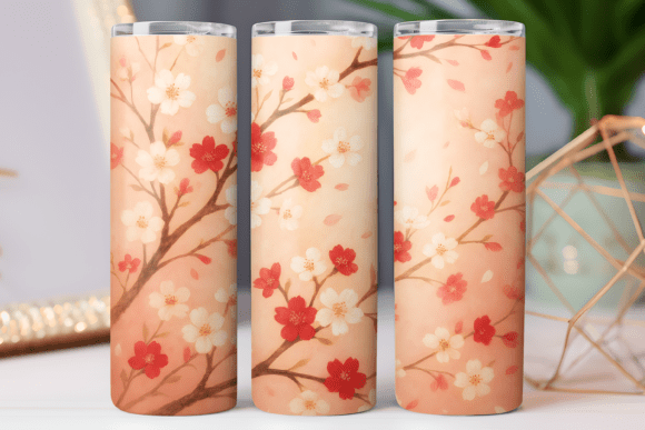 Cherry Blossom Floral Tumbler Wrap Design Review