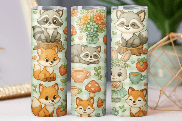 Cute Animal Tumbler Wrap for 20oz Skinny