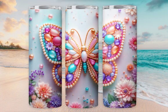 Cute Butterfly Tumbler Wrap 20oz Skinny Review