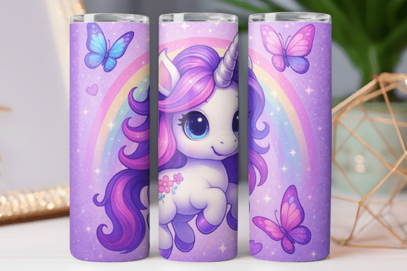 Cute Unicorn Animal Tumbler Wrap Design Review