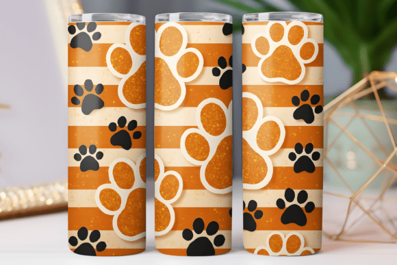 Dog Paw Tumbler Wrap Skinny Design 20oz Review