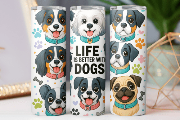 Dogs Animal Tumbler Wrap for 20oz Skinny Review