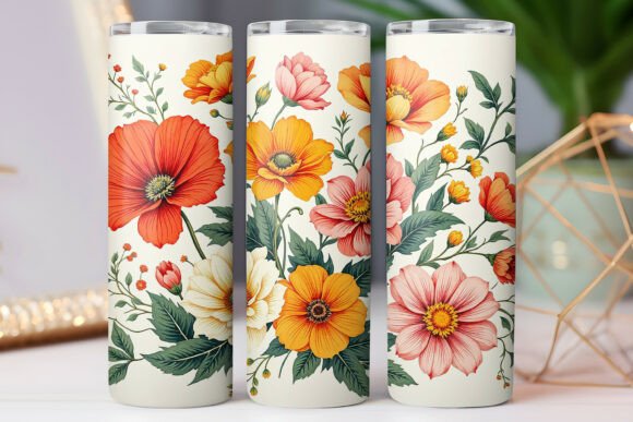 Floral 20oz Skinny Tumbler Wrap Design Review