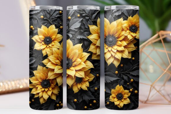 Floral Tumbler Wrap Black Yellow Floral Review