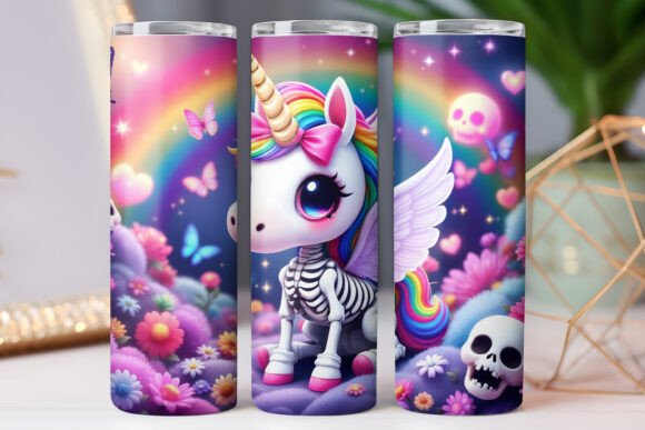 Funny Unicorn Tumbler Wrap 20oz Skinny Review