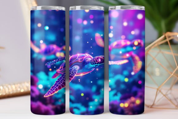 Glowing Sea Turtle Tumbler Wrap 20oz Review