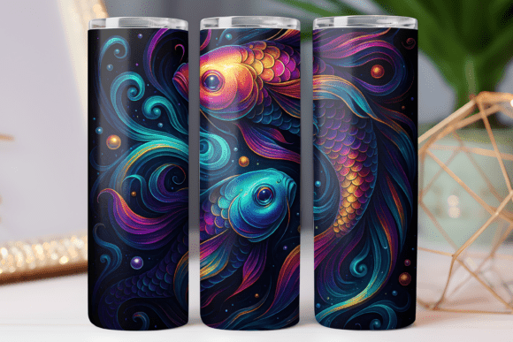 Japan Koi Fish Tumbler Wrap Art Design Review