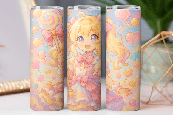 Kawaii Japan Art Tumbler Wrap PNG Design Review