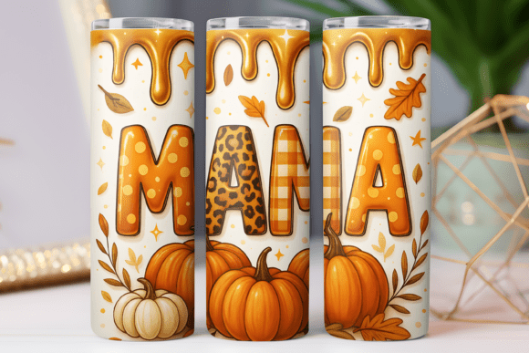 Mama Fall Season Tumbler Wrap 20oz PNG Review