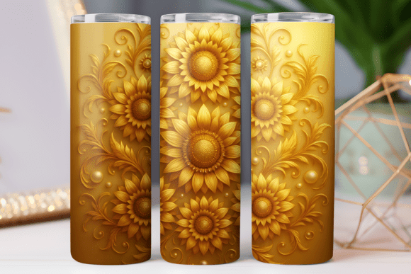 Sunflower Gold Design Png Tumbler Wrap Review