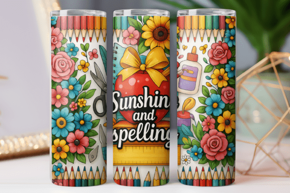Sunshine Teacher Tumbler Wrap Design Review
