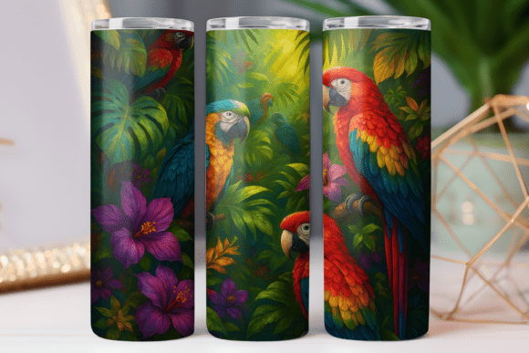 Tropical Pattern Tumbler Wrap PNG Art Review