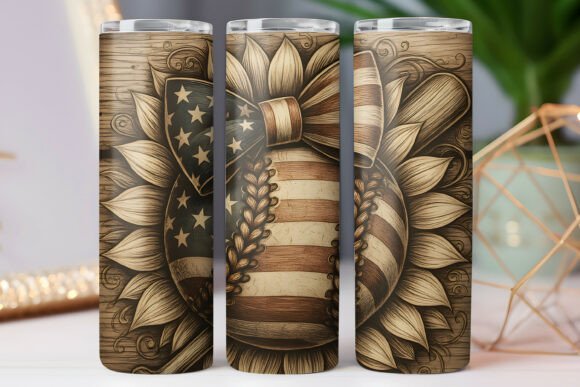 Usa Baseball Theme Tumbler Wrap 20oz PNG Review