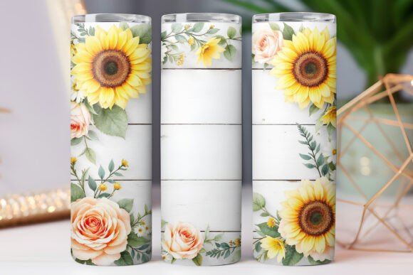 Wood Sunflower Tumbler Wrap 20oz Skinny Review